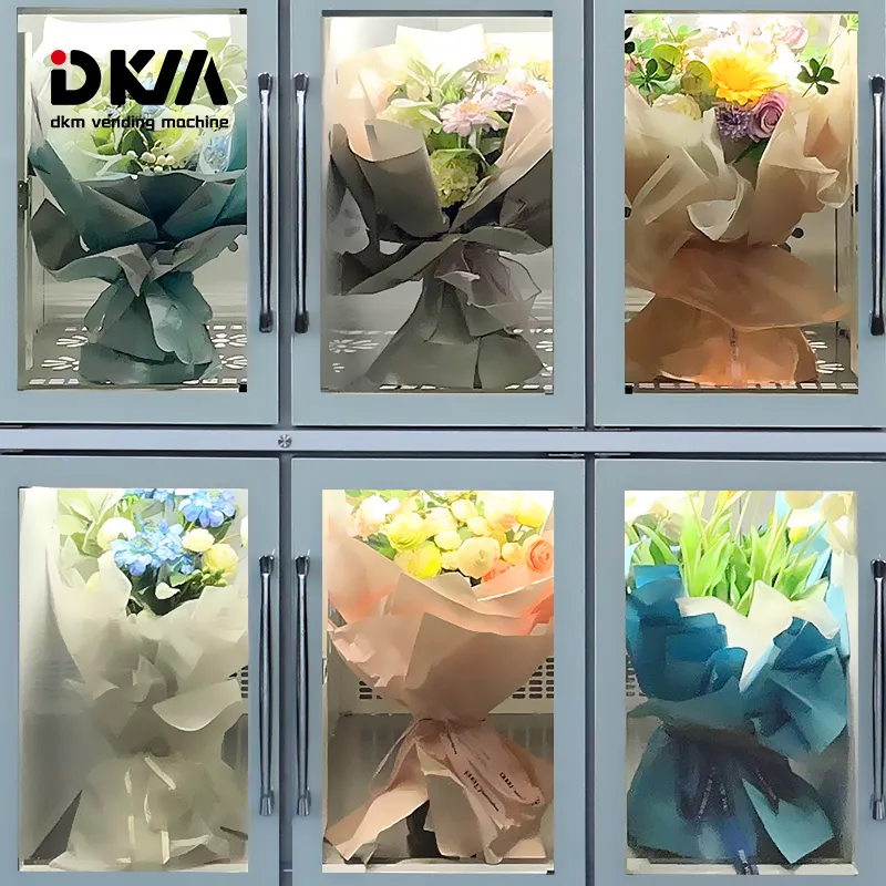 Smart Refrigerated Flower Bouquet Vending Machine