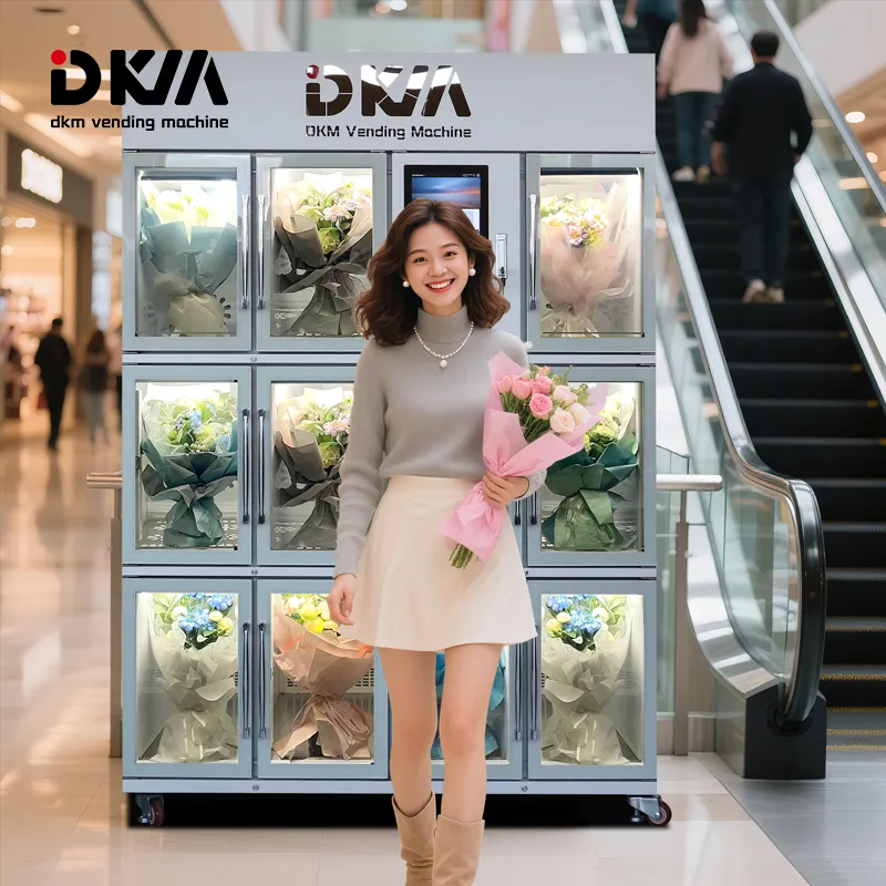 Smart Refrigerated Flower Bouquet Vending Machine