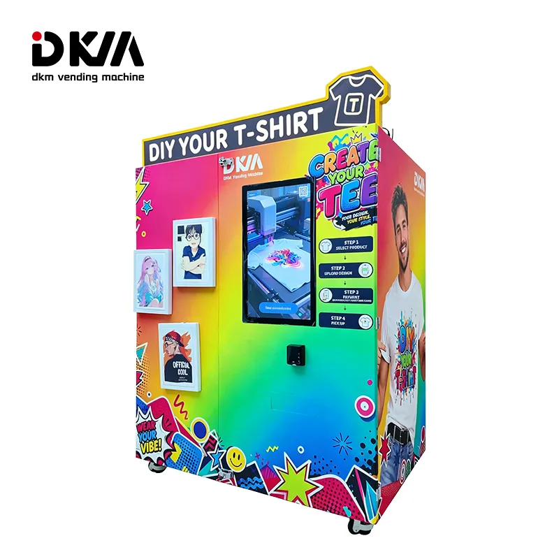 UV CMYK Custom T-Shirt DIY Printing Vending Machine Kiosk